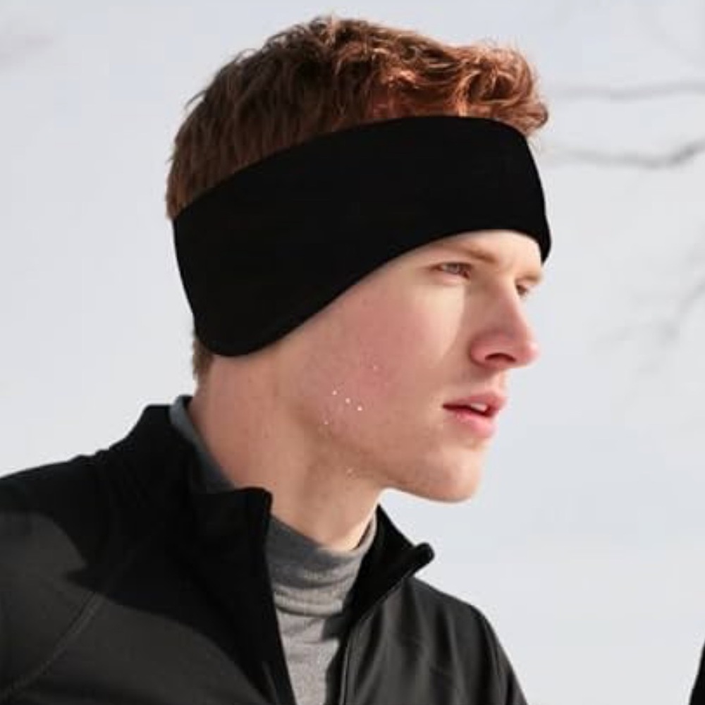 Hot Paws Black Fleece Ear Warmer Unisex